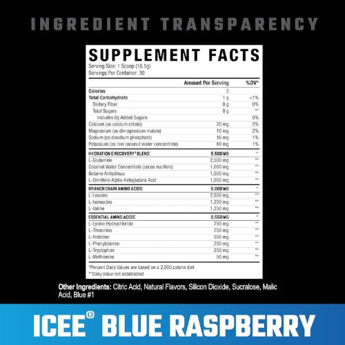 Axe & Sledge The Grind Essential Amino Acids | 30 Servings (ICEE Blue Raspberry)