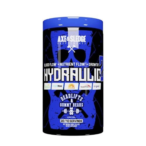 Axe & Sledge Supplements Hydraulic Stimulant - 40 Servings (Deadlifts & Gummy Bears)