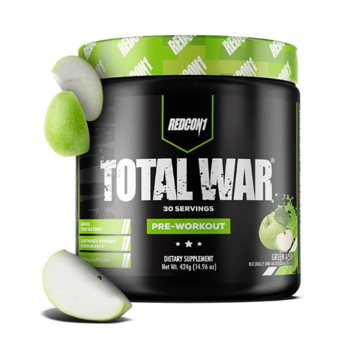 REDCON1 Total War Pre-Workout Powder - Green Apple Flavor