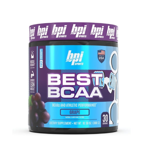 BPI Sports Best BCAA Powder Post Workout Sports Drink - Grape - 30 Servings