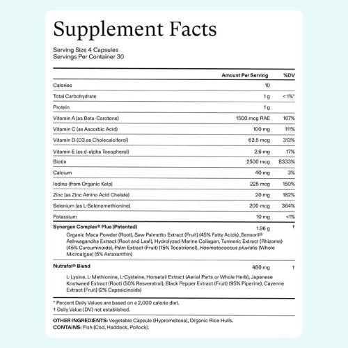Nutrafol Women's Balance Hair Growth Supplements - 120 Capsules Refill
