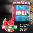 BPI Sports Best BCAA Powder Post Workout Sports Drink - Watermelon Ice - 30 Servings