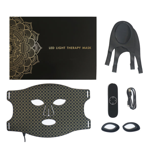 LED Light Therapy Mask with Remote for Home and Travel Skin Care
